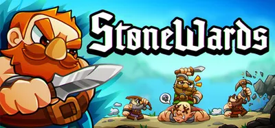 Official Stonewards Steam header art showing dwarven characters and forge theme